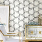 York Designer Series Honeycomb Charcoal Peel & Stick Wallpaper - SKU PSW1417RL
