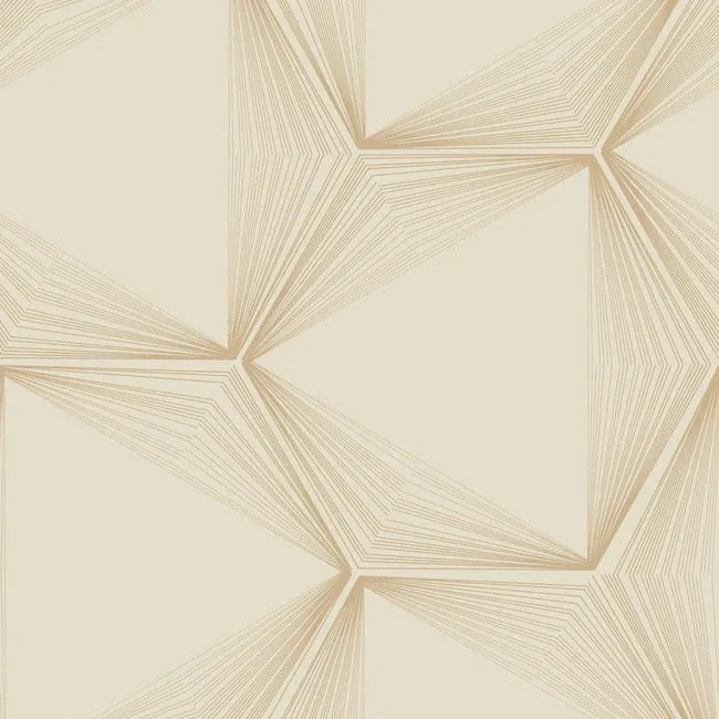 York Designer Series Honeycomb Sand & Gold Peel & Stick Wallpaper - SKU PSW1416RL