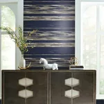 York Designer Series Horizontal Dry Brush Navy Wallpaper - SKU KT2154