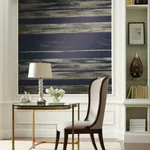 York Designer Series Horizontal Dry Brush Navy Wallpaper - SKU KT2154
