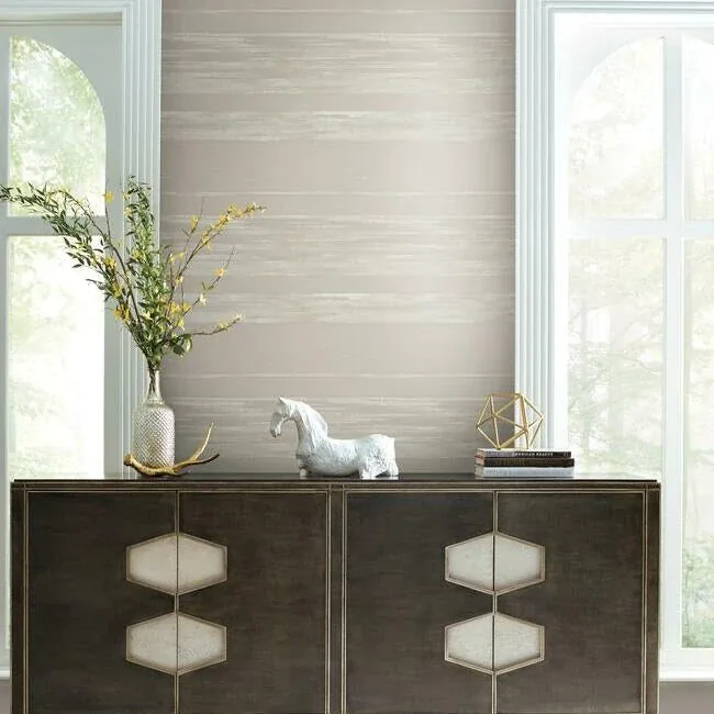 York Designer Series Horizontal Dry Brush Taupe Wallpaper - SKU KT2153