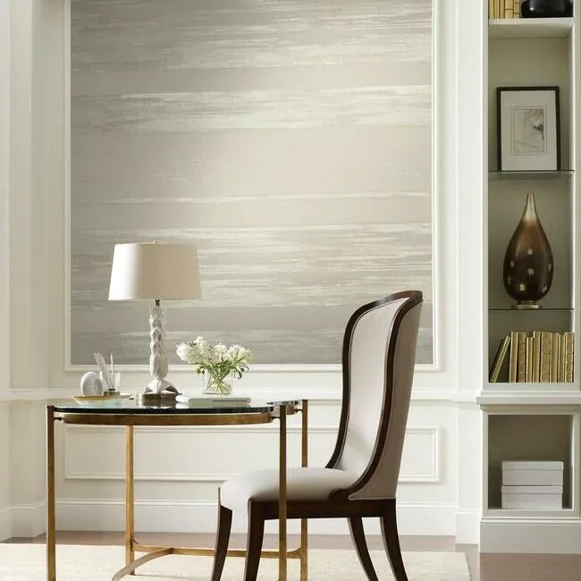 York Designer Series Horizontal Dry Brush Taupe Wallpaper - SKU KT2153