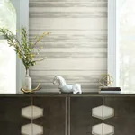 York Designer Series Horizontal Dry Brush White & Grey Wallpaper - SKU KT2155