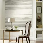 York Designer Series Horizontal Dry Brush White & Grey Wallpaper - SKU KT2155