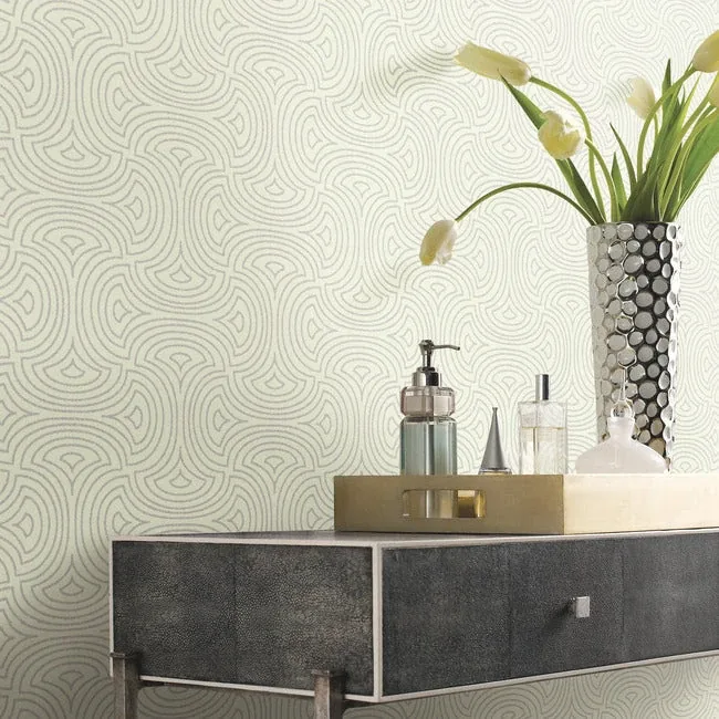 York Designer Series Hourglass White Wallpaper - SKU DT5142