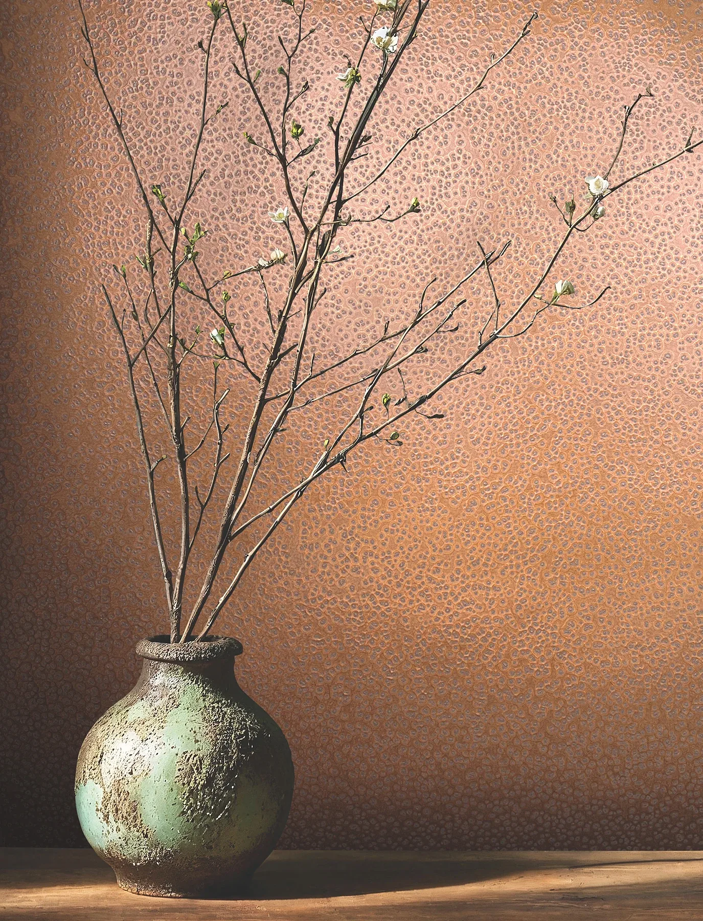 York Designer Series Hudson Copper Hammered Metal Wallpaper - SKU MA34958