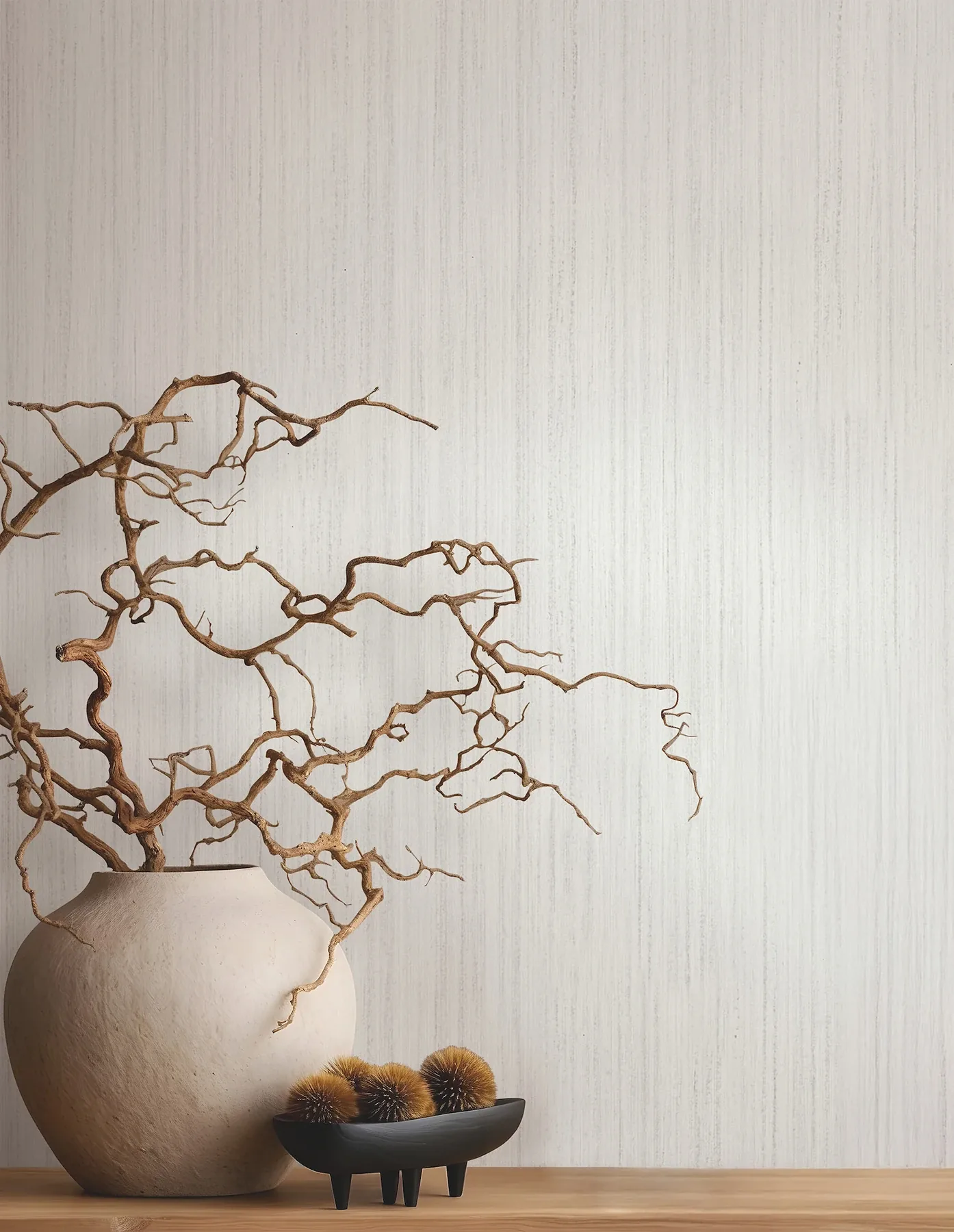 York Designer Series Indra Dove Striated Wallpaper - SKU MA35830