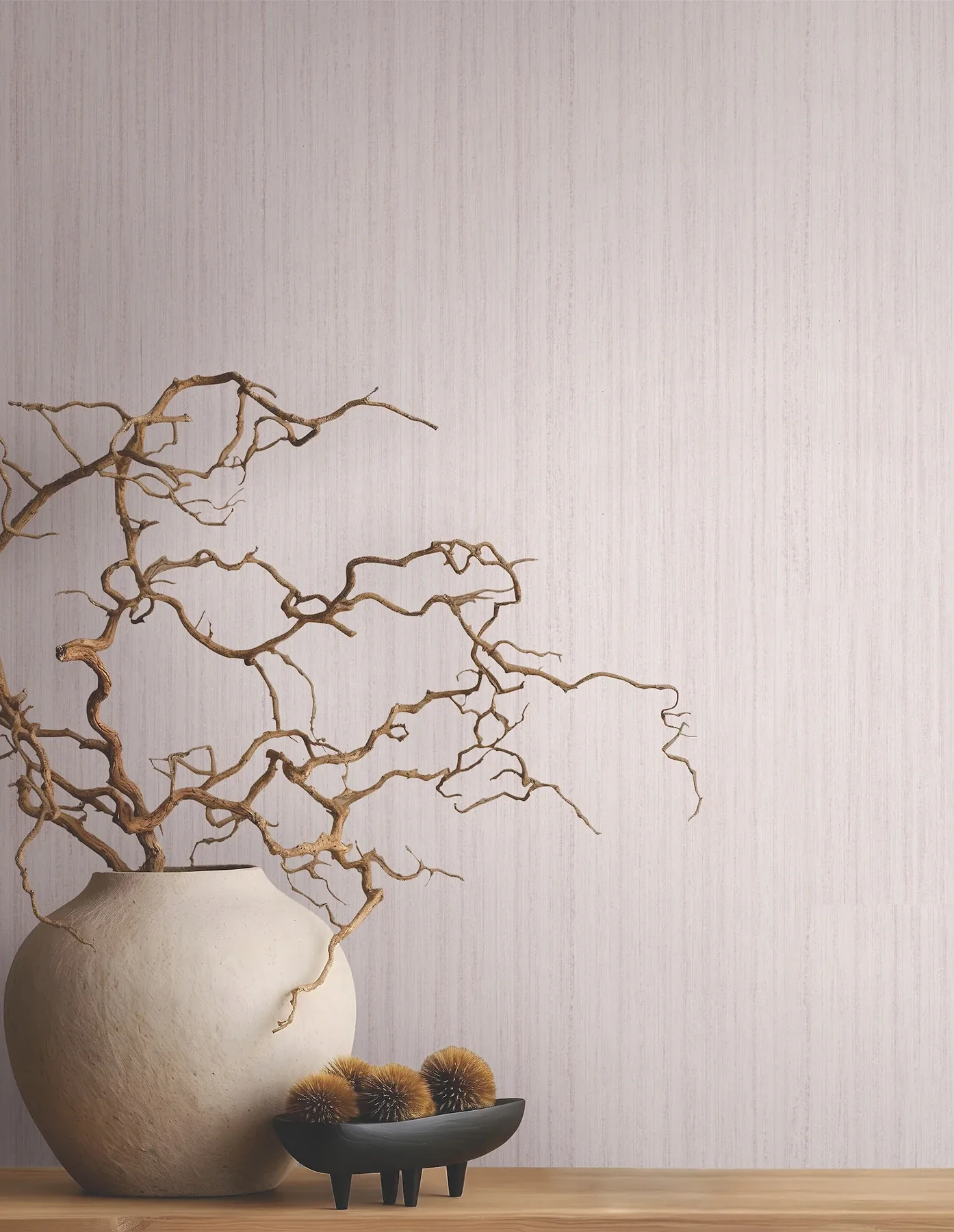 York Designer Series Indra Mauve Striated Wallpaper - SKU MA35833