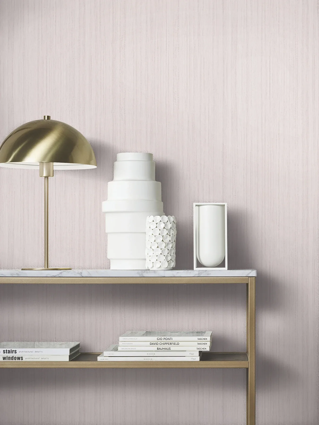 York Designer Series Indra Mauve Striated Wallpaper - SKU MA35833
