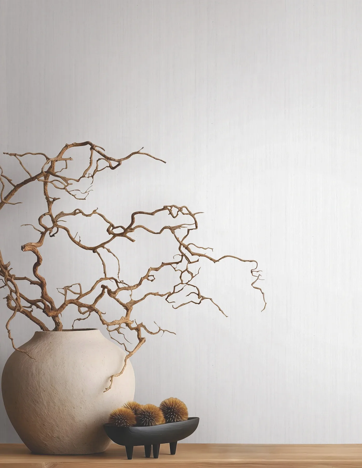 York Designer Series Indra White Striated Wallpaper - SKU MA35829