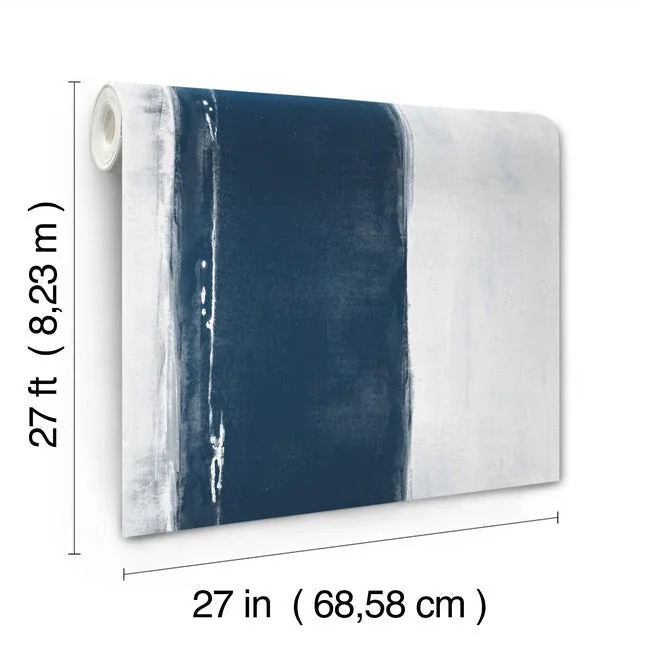 York Designer Series Ink Wash Navy Wallpaper - SKU CC1272