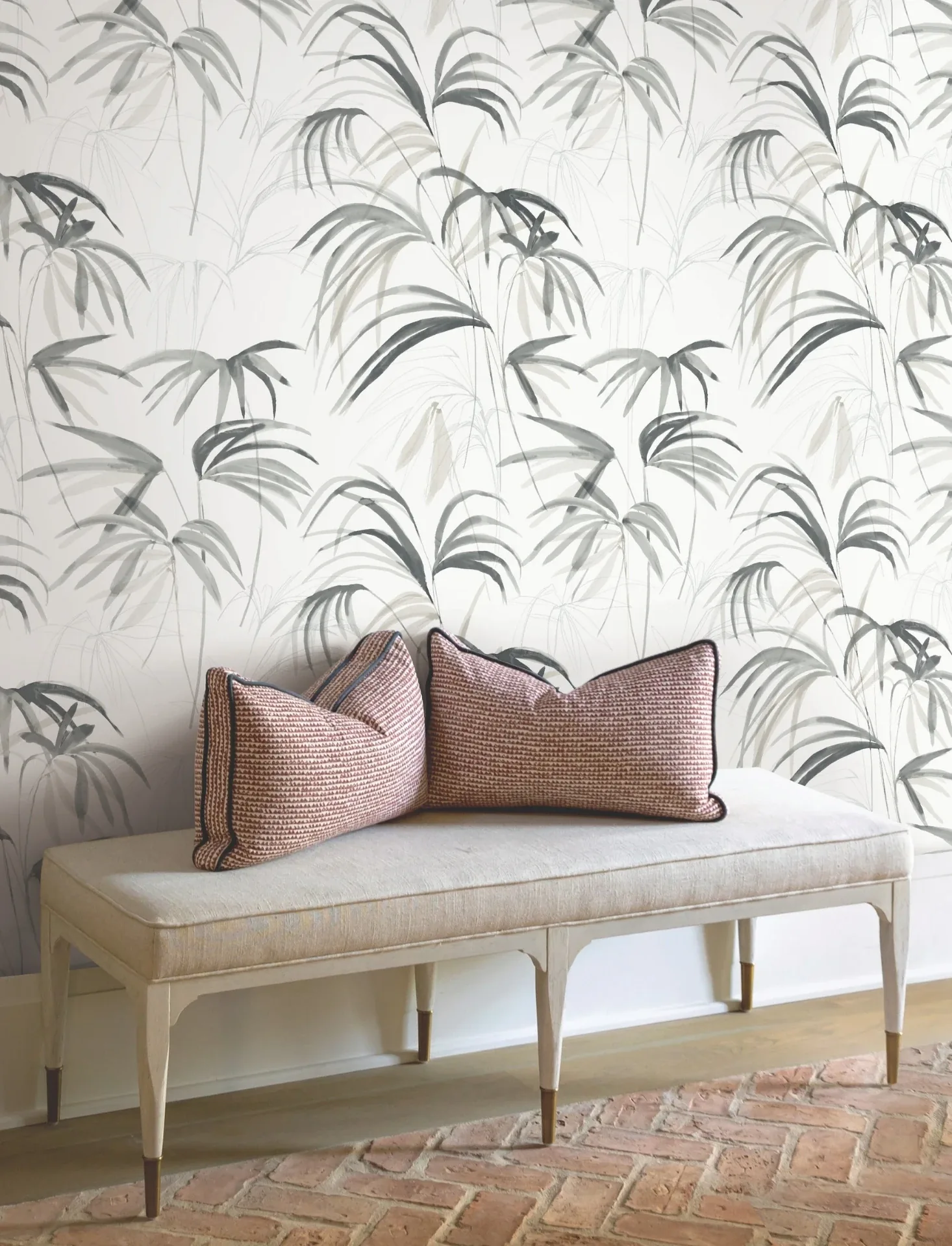 York Designer Series Inky Black Palms Wallpaper - SKU NT6123