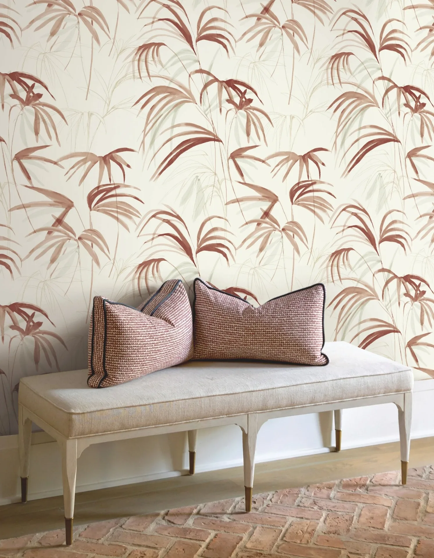 York Designer Series Inky Clay Palms Wallpaper - SKU NT6124