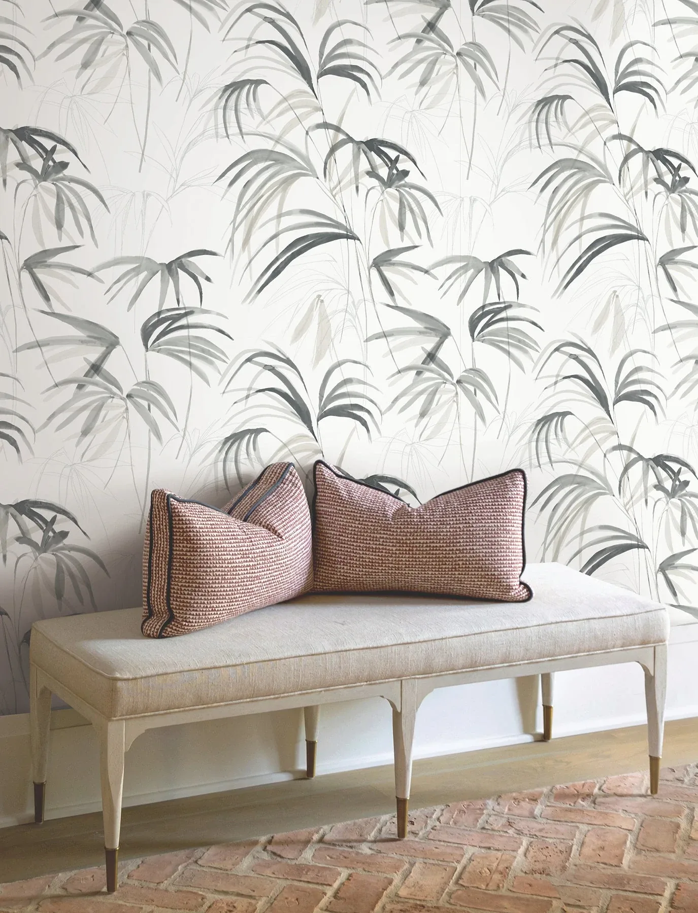 York Designer Series Inky Palms Black Peel & Stick Wallpaper - SKU PSW1611RL