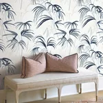 York Designer Series Inky Palms Blue Peel & Stick Wallpaper - SKU PSW1610RL