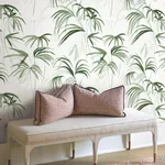 York Designer Series Inky Palms Green Peel & Stick Wallpaper - SKU PSW1609RL
