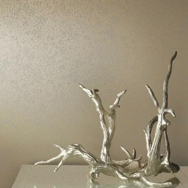 York Designer Series Interactive Taupe & Gold Wallpaper - SKU NW3512
