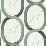 York Designer Series Interlock Black & Gold Wallpaper - SKU OS4213