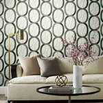 York Designer Series Interlock Black & Gold Wallpaper - SKU OS4213