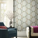 York Designer Series Interlock Dark Taupe Wallpaper - SKU OS4212
