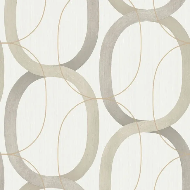 PSW1418RL | Interlock Light Taupe Peel & Stick Wallpaper