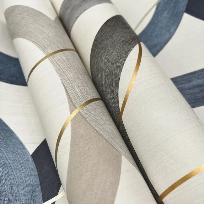 York Designer Series Interlock Light Taupe Peel & Stick Wallpaper - SKU PSW1418RL
