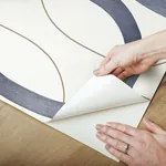 York Designer Series Interlock Navy Peel & Stick Wallpaper - SKU PSW1420RL