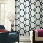 York Designer Series Interlock Navy Wallpaper - SKU OS4215