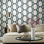 York Designer Series Interlock Navy Wallpaper - SKU OS4215