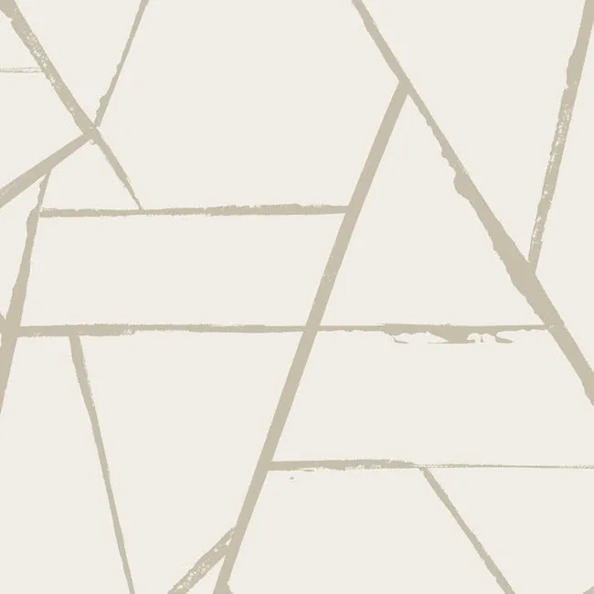 York Designer Series Intersect Beige Metallic Wallpaper - SKU CC1293