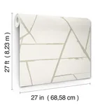 York Designer Series Intersect Beige Metallic Wallpaper - SKU CC1293