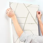 York Designer Series Intersect Beige Metallic Wallpaper - SKU CC1293