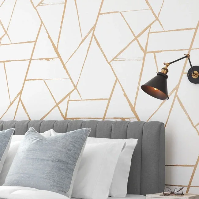 York Designer Series Intersect Gold Metallic Wallpaper - SKU CC1294