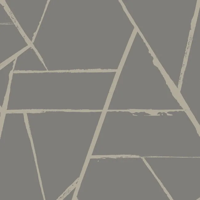 CC1292 | Intersect Grey Metallic Wallpaper