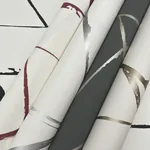 York Designer Series Intersect Silver Metallic Wallpaper - SKU CC1296