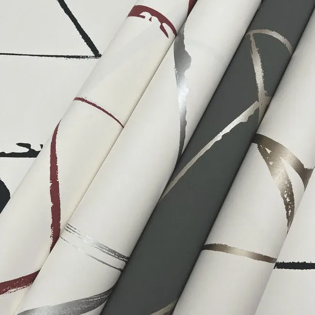 York Designer Series Intersect Silver Metallic Wallpaper - SKU CC1296