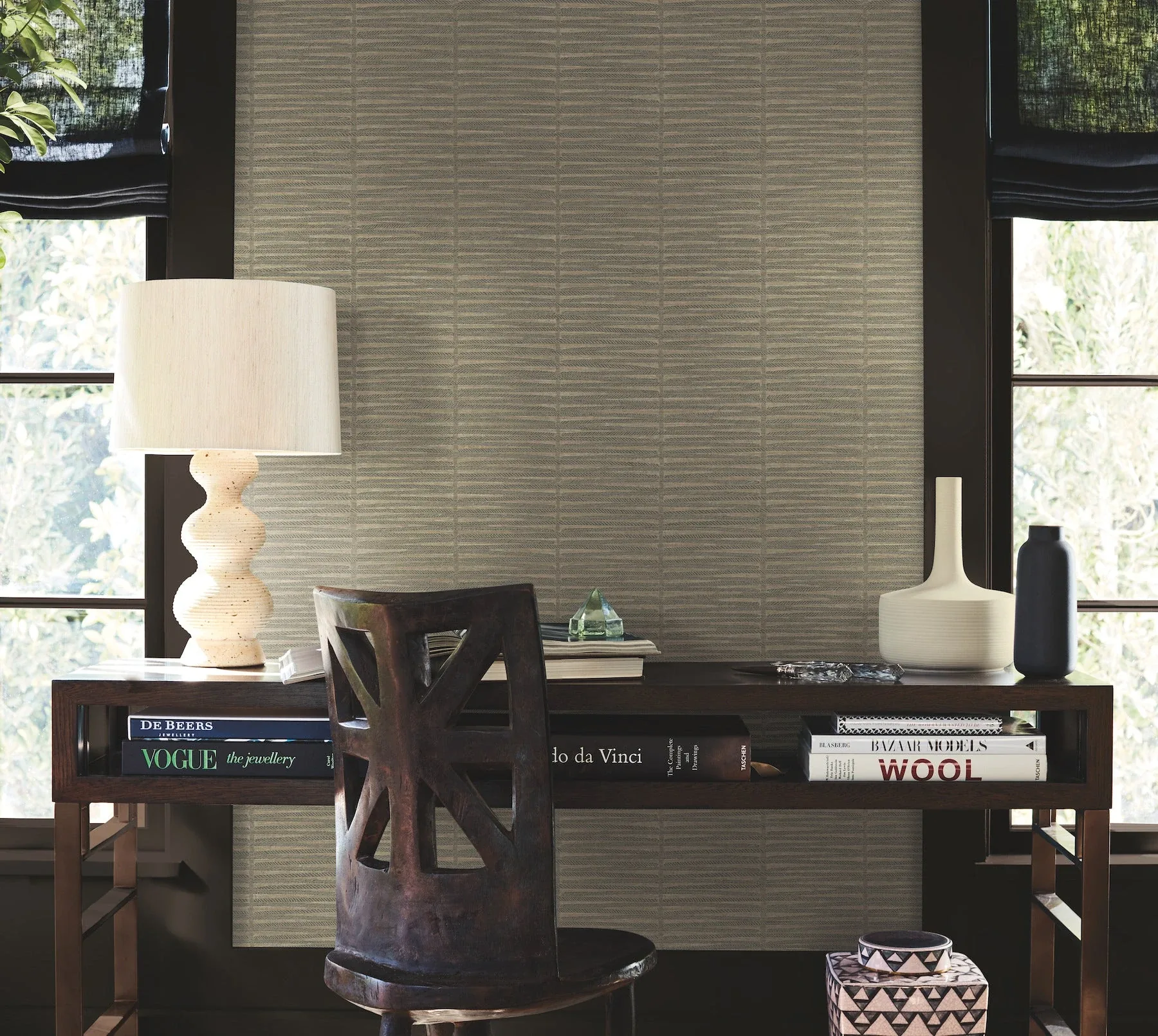 York Designer Series Iringa Mocha Wallpaper - SKU AB3055