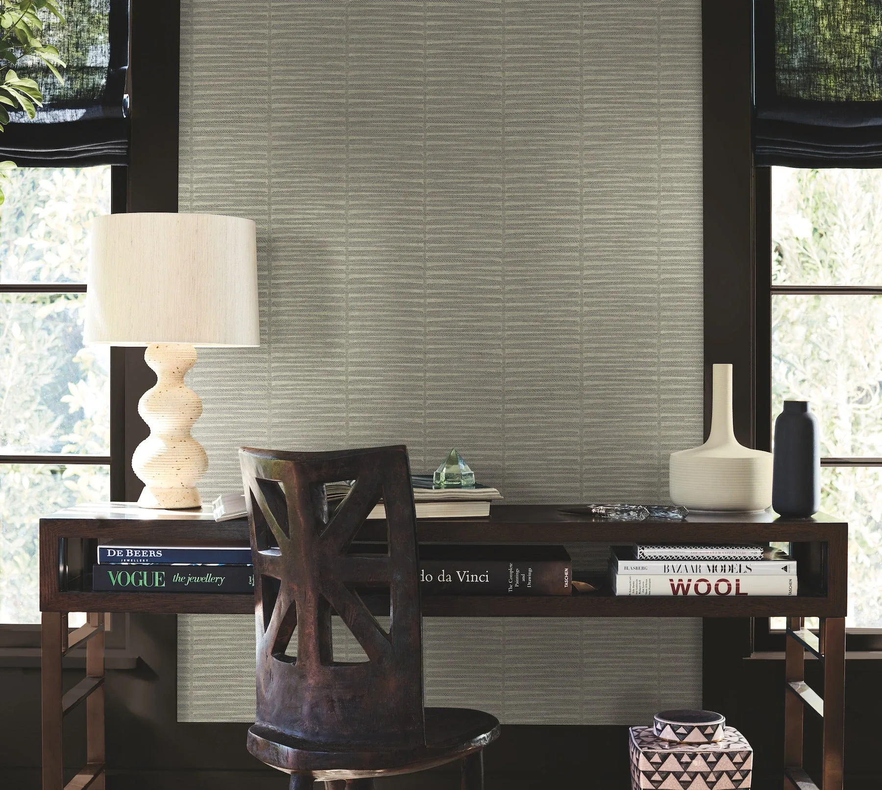 York Designer Series Iringa Putty Wallpaper - SKU AB3052