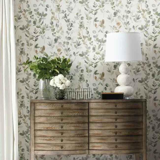 York Designer Series Joyful Eucalpytus Green Wallpaper - SKU OS4311