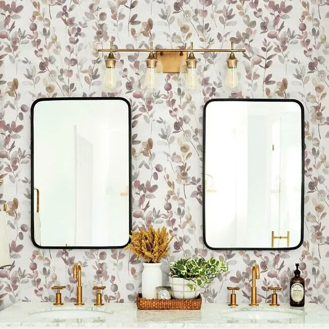York Designer Series Joyful Eucalpytus Purple Wallpaper - SKU OS4312