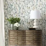 York Designer Series Joyful Eucalyptus Turquoise Wallpaper - SKU OS4313
