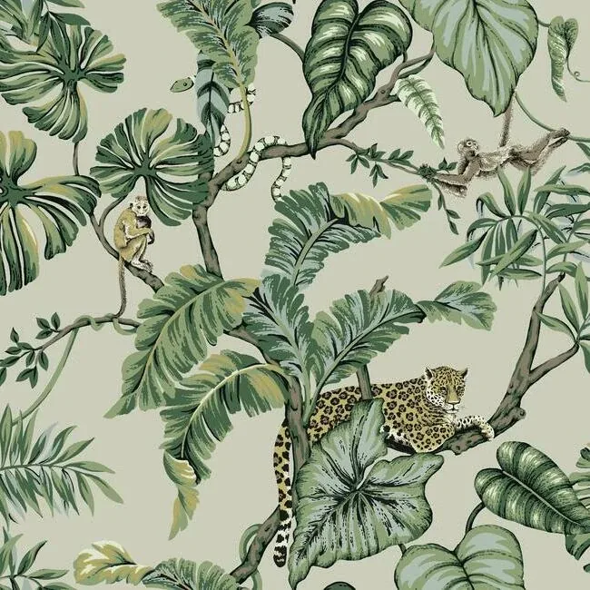 York Designer Series Jungle Cat Beige Wallpaper - SKU HO2144