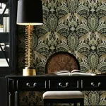York Designer Series Jungle Leopard Black & Green Wallpaper - SKU KT2205
