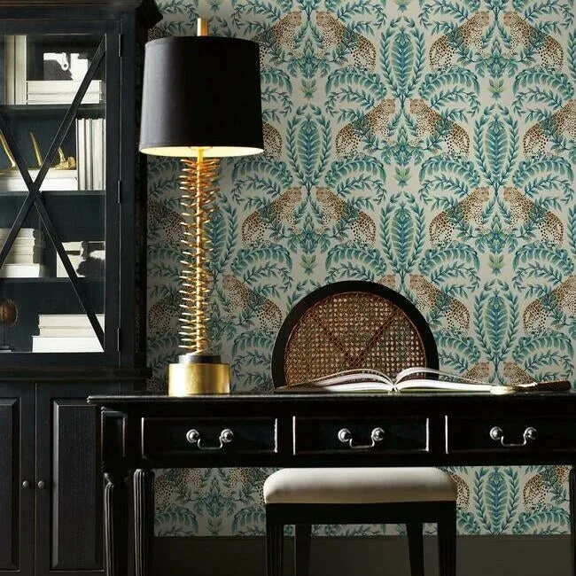 York Designer Series Jungle Leopard Taupe Wallpaper - SKU KT2206