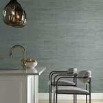 York Designer Series Jute Silver & Aqua Metallic Wallpaper - SKU OS4325