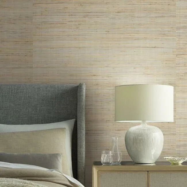 York Designer Series Jute Silver & Beige Metallic Wallpaper - SKU CO2090
