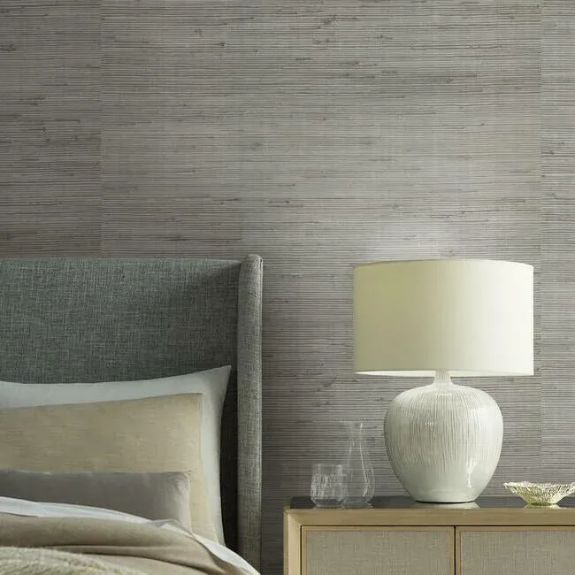 York Designer Series Jute Silver & Blue Metallic Wallpaper - SKU OS4324