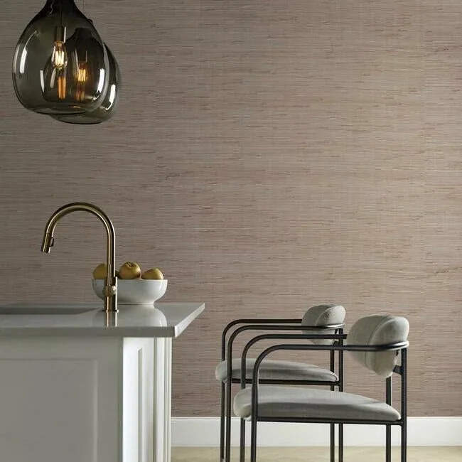 York Designer Series Jute Silver & Tan Metallic Wallpaper - SKU OS4323