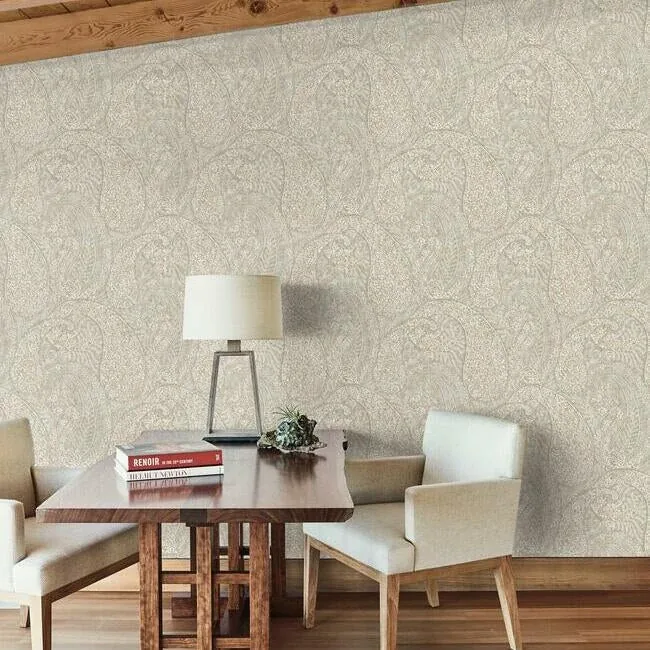 York Designer Series Kashmir Dreams Paisley Pink Wallpaper - SKU BO6653