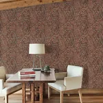 York Designer Series Kashmir Dreams Paisley Red Wallpaper - SKU BO6651